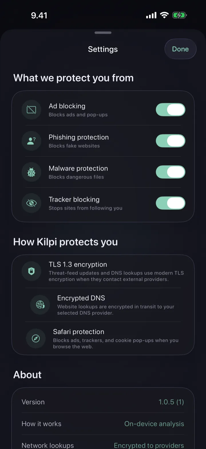 Guardian settings