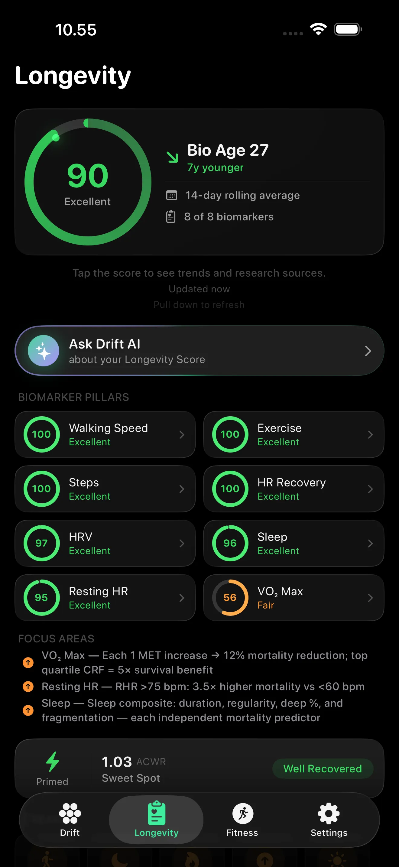 Longevity score