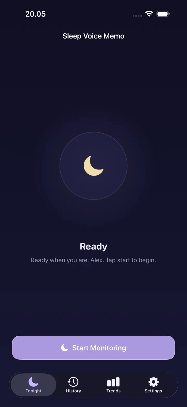Sleep Voice Memo tonight