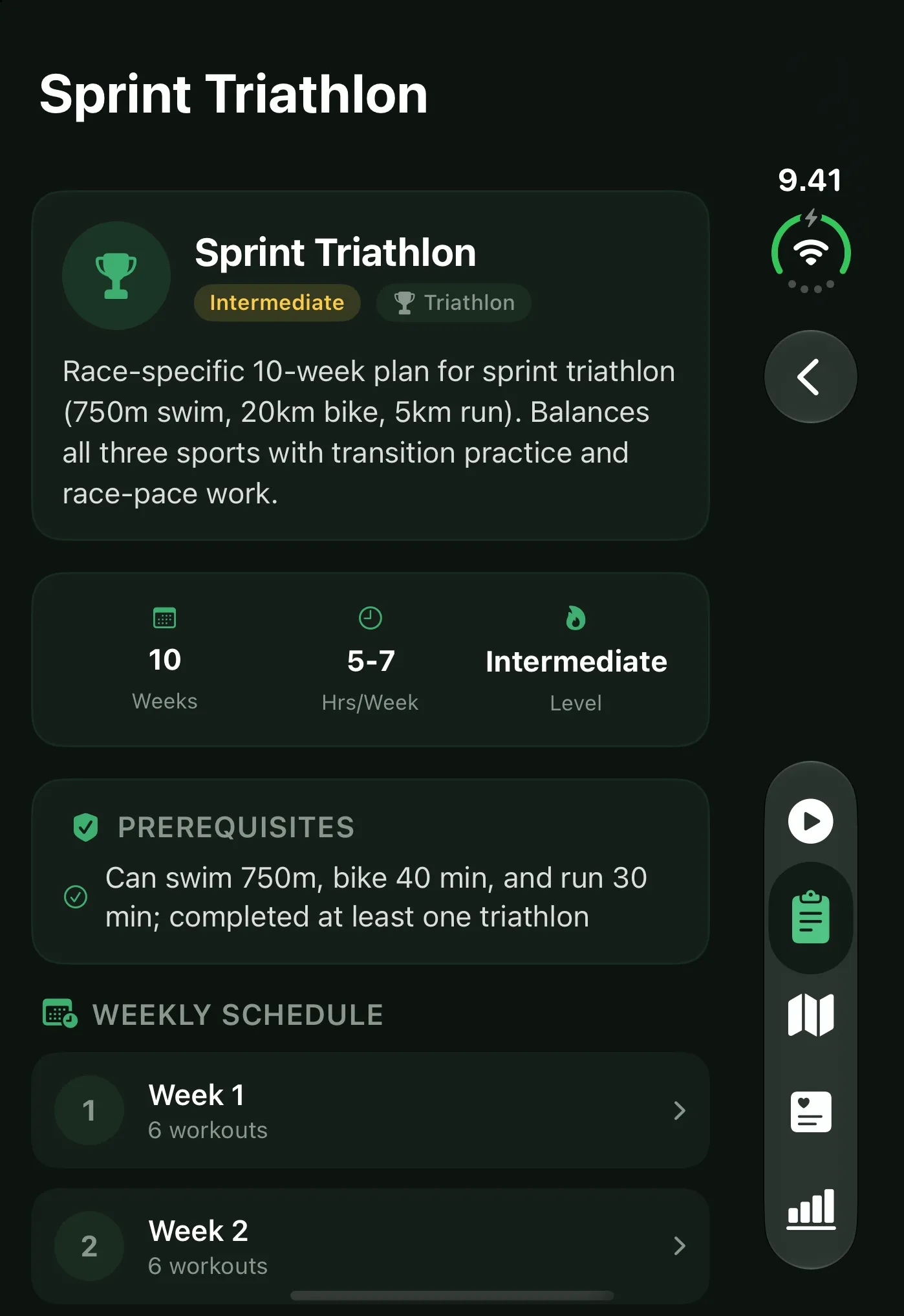 Piano triathlon sprint: dieci settimane, da cinque a sette ore settimanali. Kiito Pro · Anteprima 2.0.