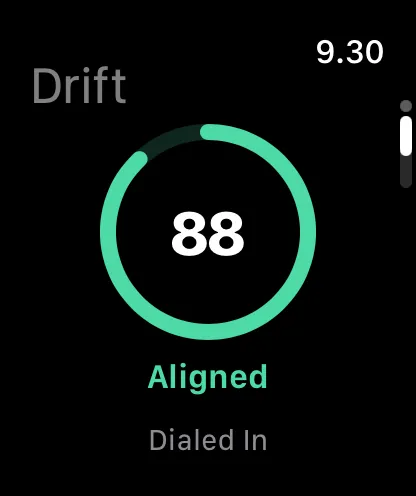 Drift Score on Apple Watch