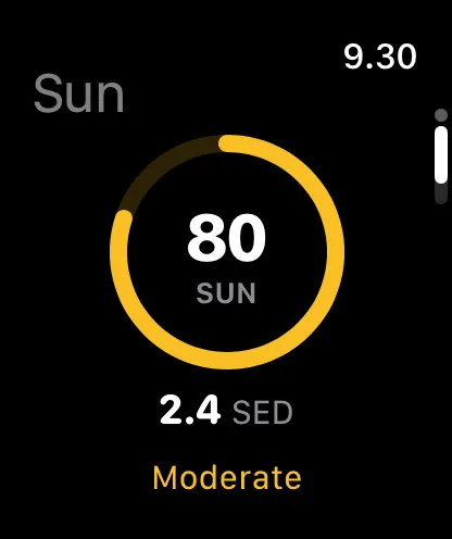 Sun Exposure on Apple Watch